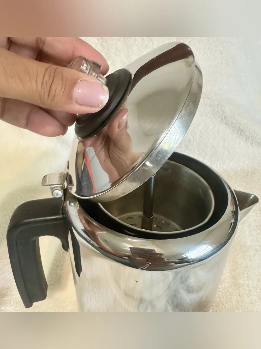 Arcosteel Stainless Steel Stovetop Coffee Percolator Vintage 18/10 Pot Camping